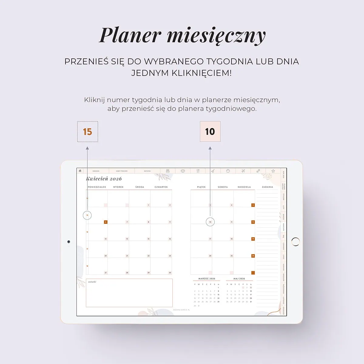 Digital Planer 2026 - planer miesięczny