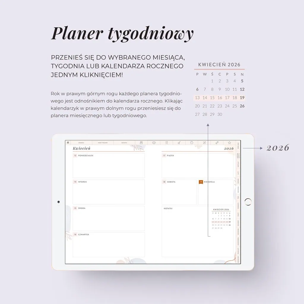 Digital Planer 2026 - planer tygodniowy