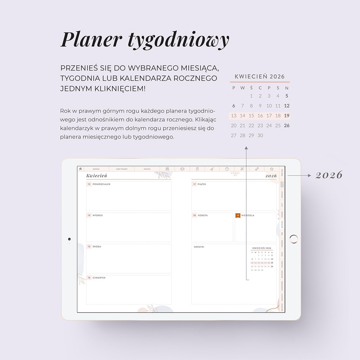 Digital Planer 2026 - planer tygodniowy