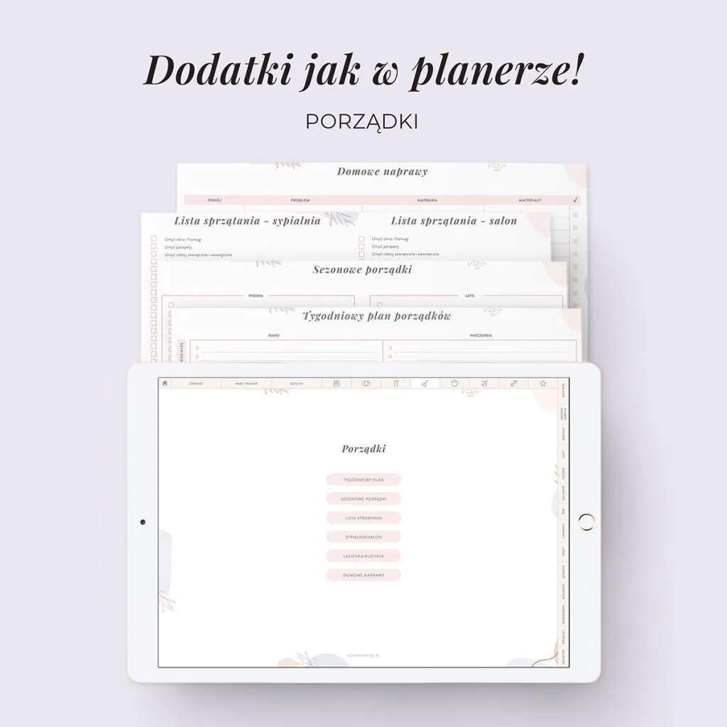 Digital Planer 2026 - zakładka porządki