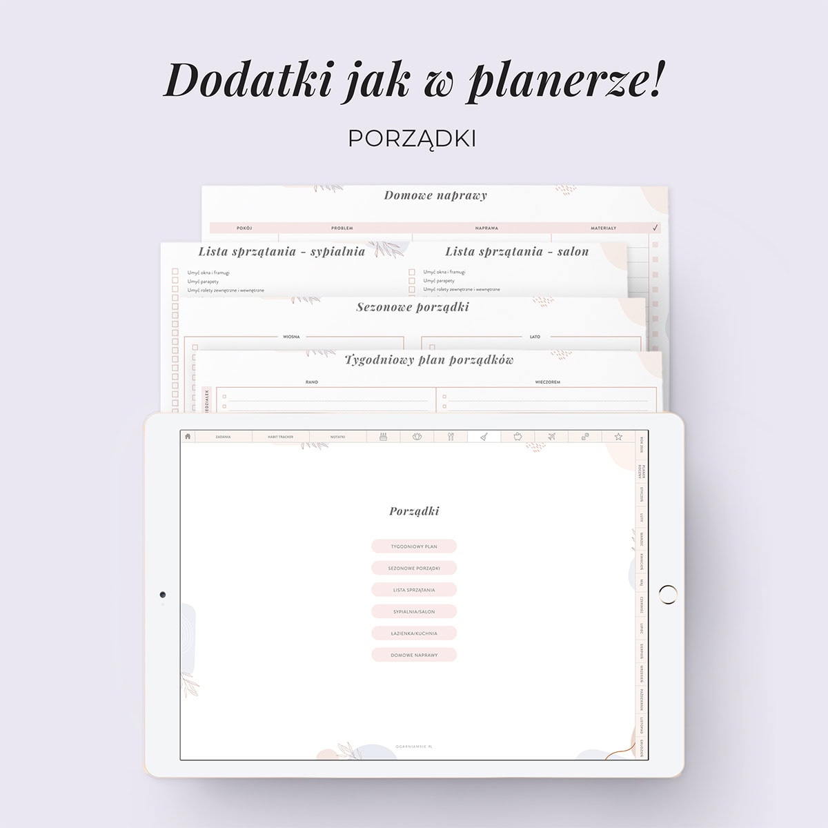 Digital Planer 2026 - zakładka porządki