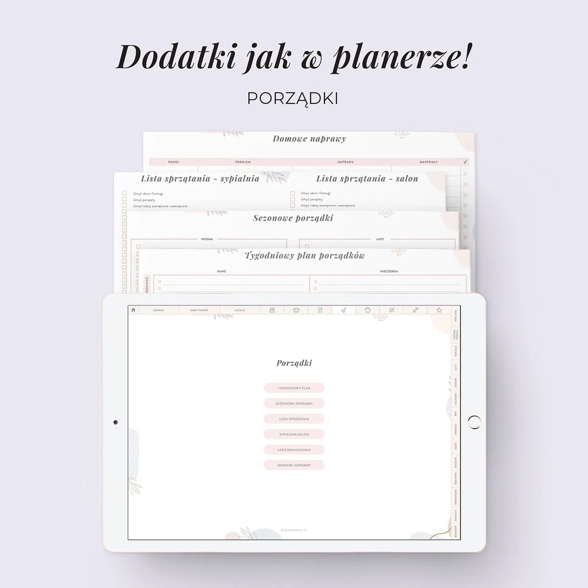 Digital Planer 2026 - zakładka porządki