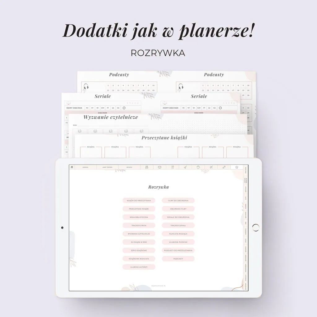 Digital Planer 2026 - zakładka rozrywka
