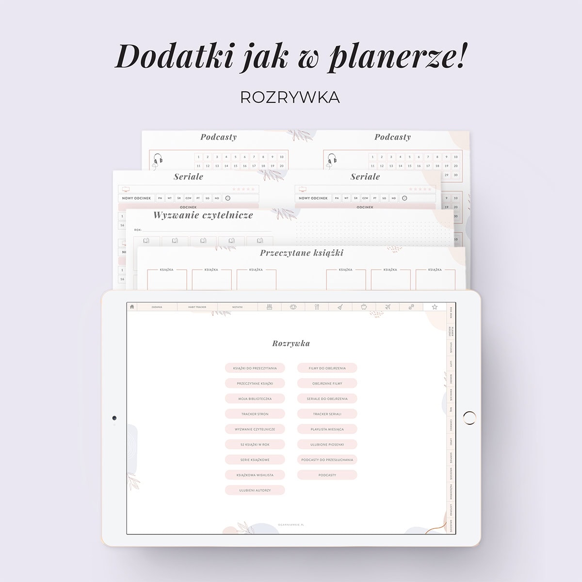 Digital Planer 2026 - zakładka rozrywka