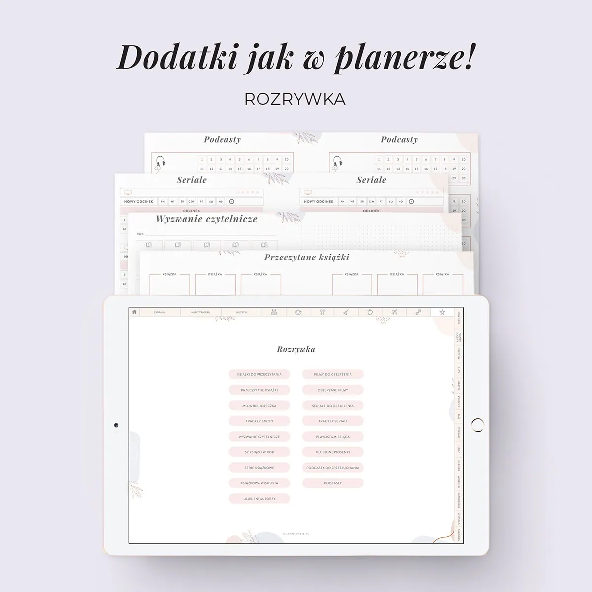 Digital Planer 2026 - zakładka rozrywka