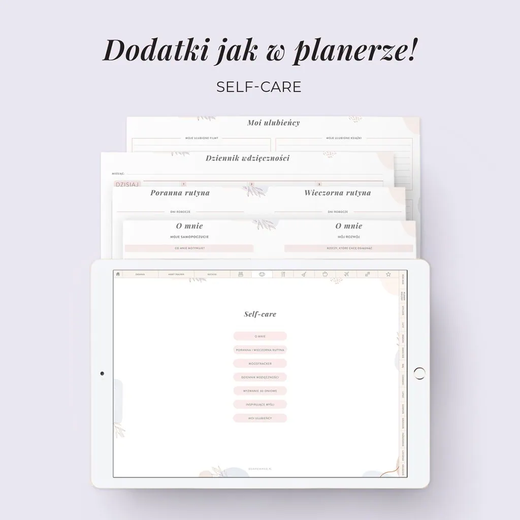 Digital Planer 2026 - zakładka selfcare