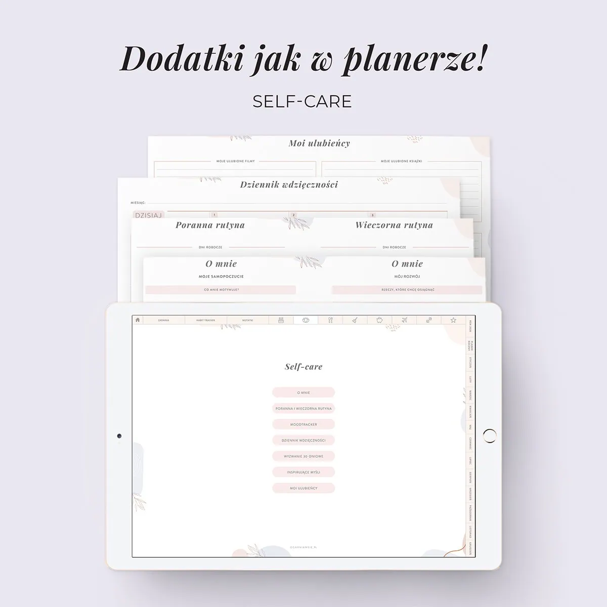 Digital Planer 2026 - zakładka selfcare