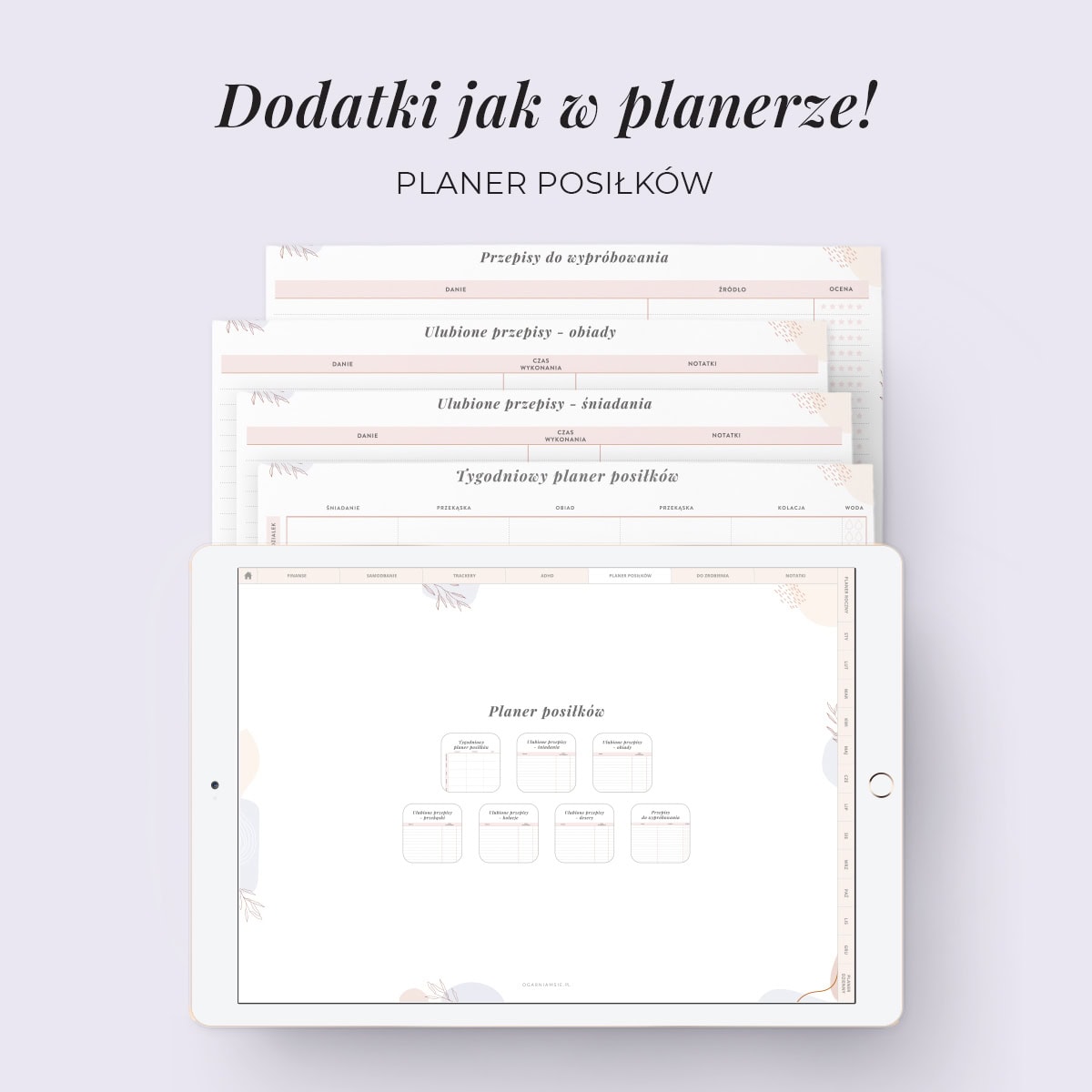 Digital Planer ADHD - planowanie posiłków