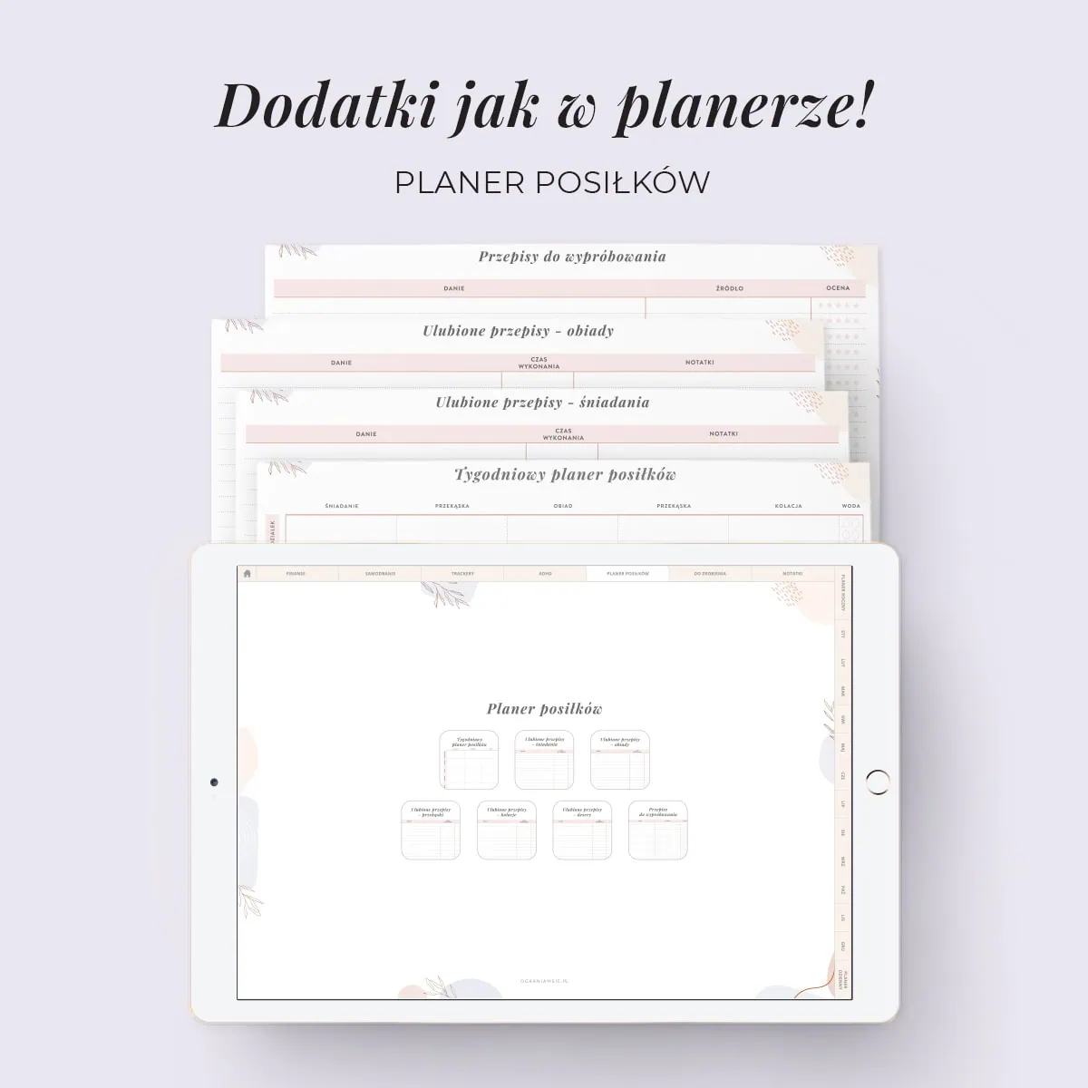 Digital Planer ADHD - planowanie posiłków