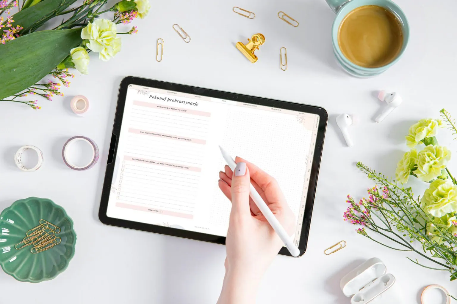Digital Planer ADHD - zakładka pokonaj prokastrynacje
