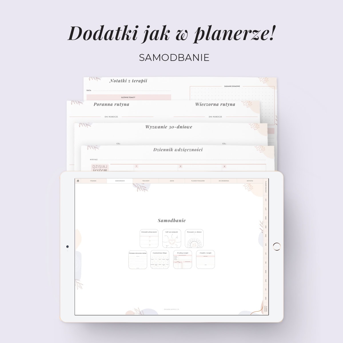 Digital Planer ADHD - zakładka samobadanie