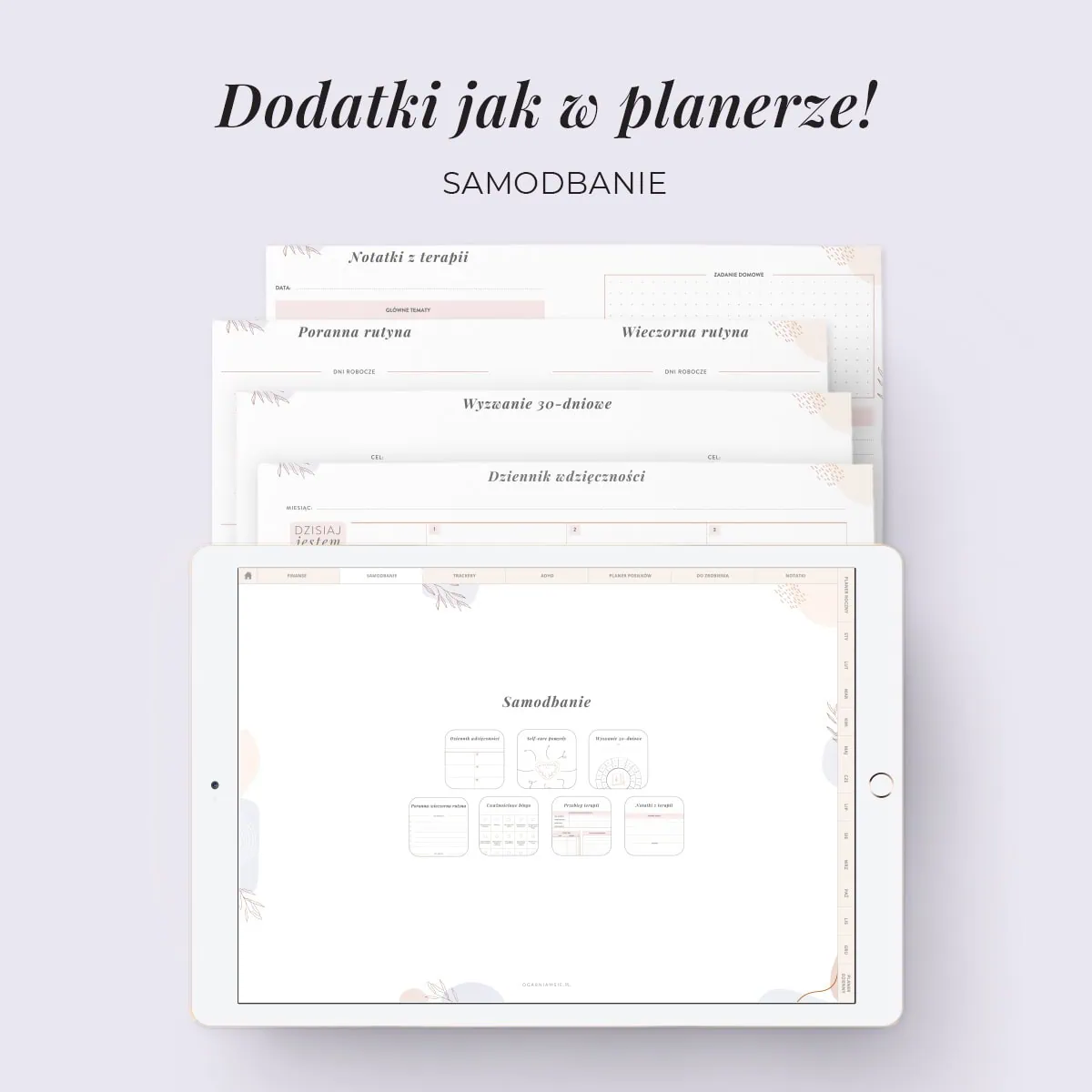 Digital Planer ADHD - zakładka samobadanie