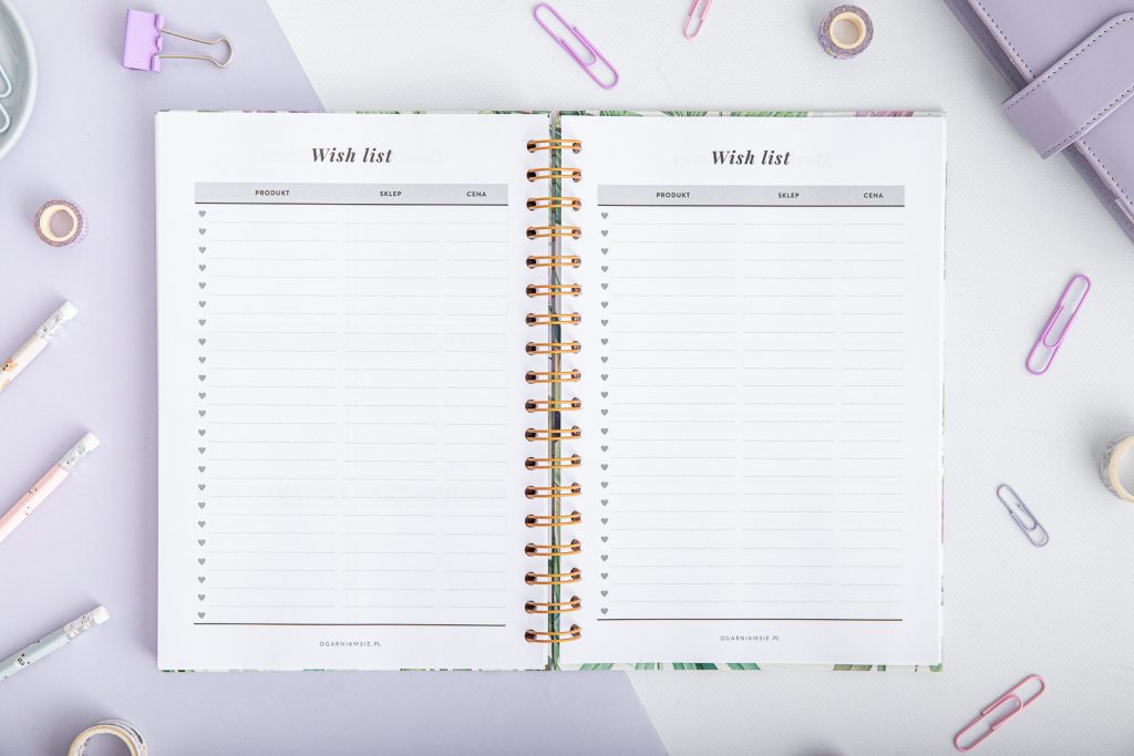 Planer 2026 B5 - wish lista