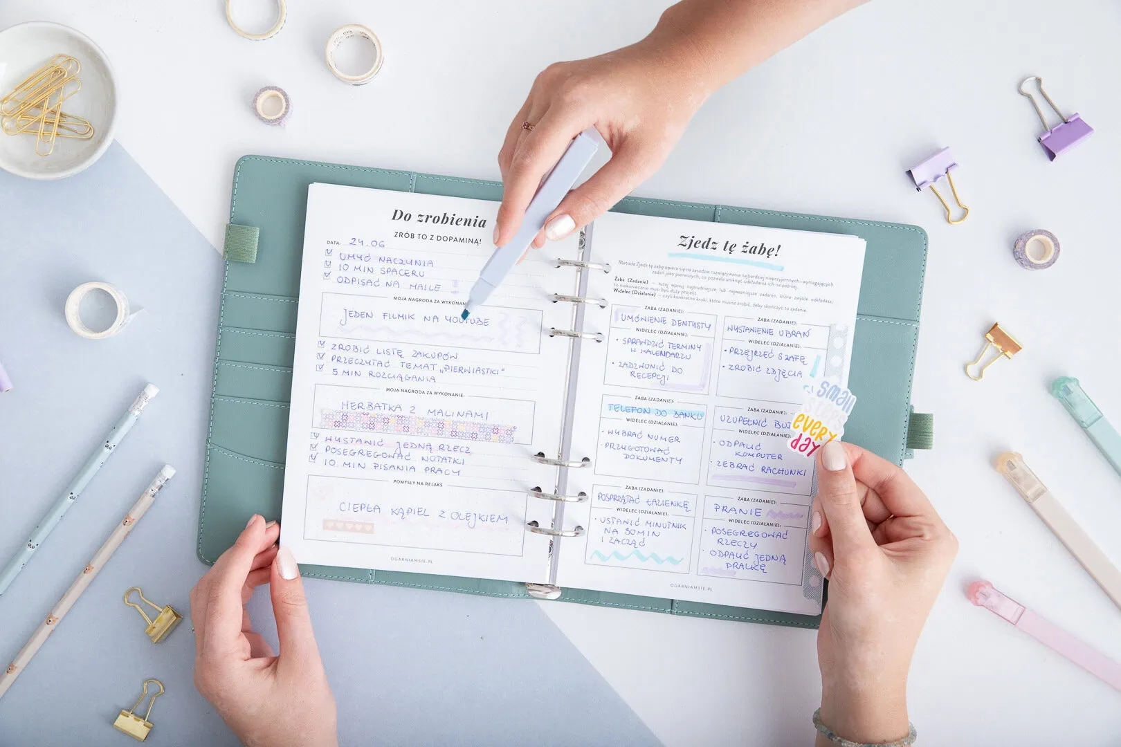 Planer ADHD - uzupełniony wkład do organizera