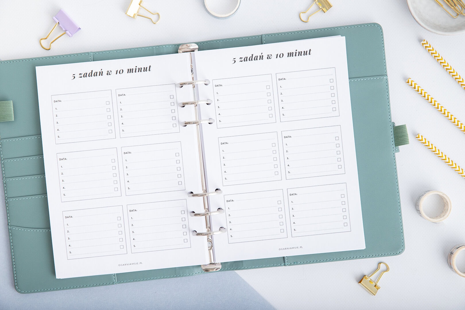 Wkład do organizera Planer ADHD - 5 zadań w 10 minut