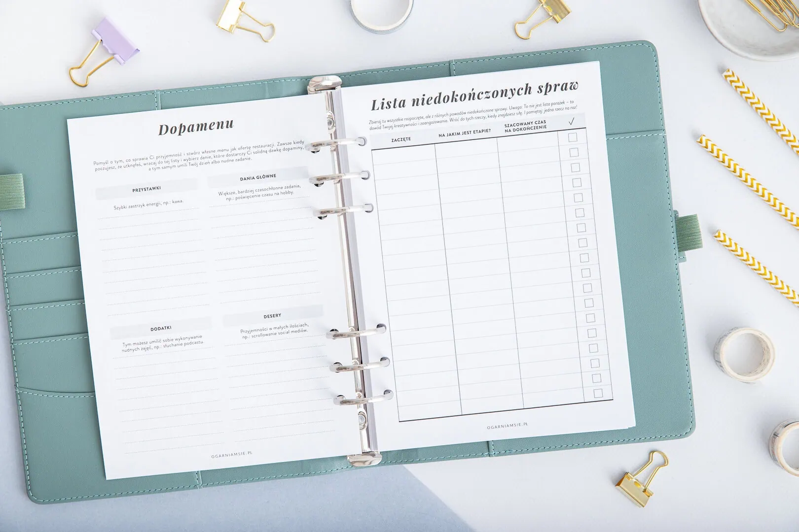 Wkład do organizera Planer ADHD - dopamenu i lista nieskończonych spraw