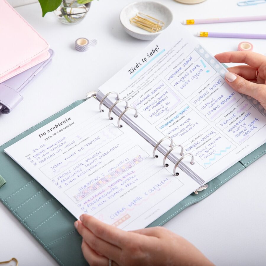 Wkład do organizera Planer ADHD - uzupełniony