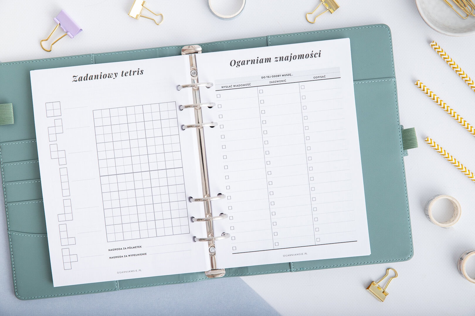 Wkład do organizera Planer ADHD - zadaniowy tetris i ogarniam znajomości