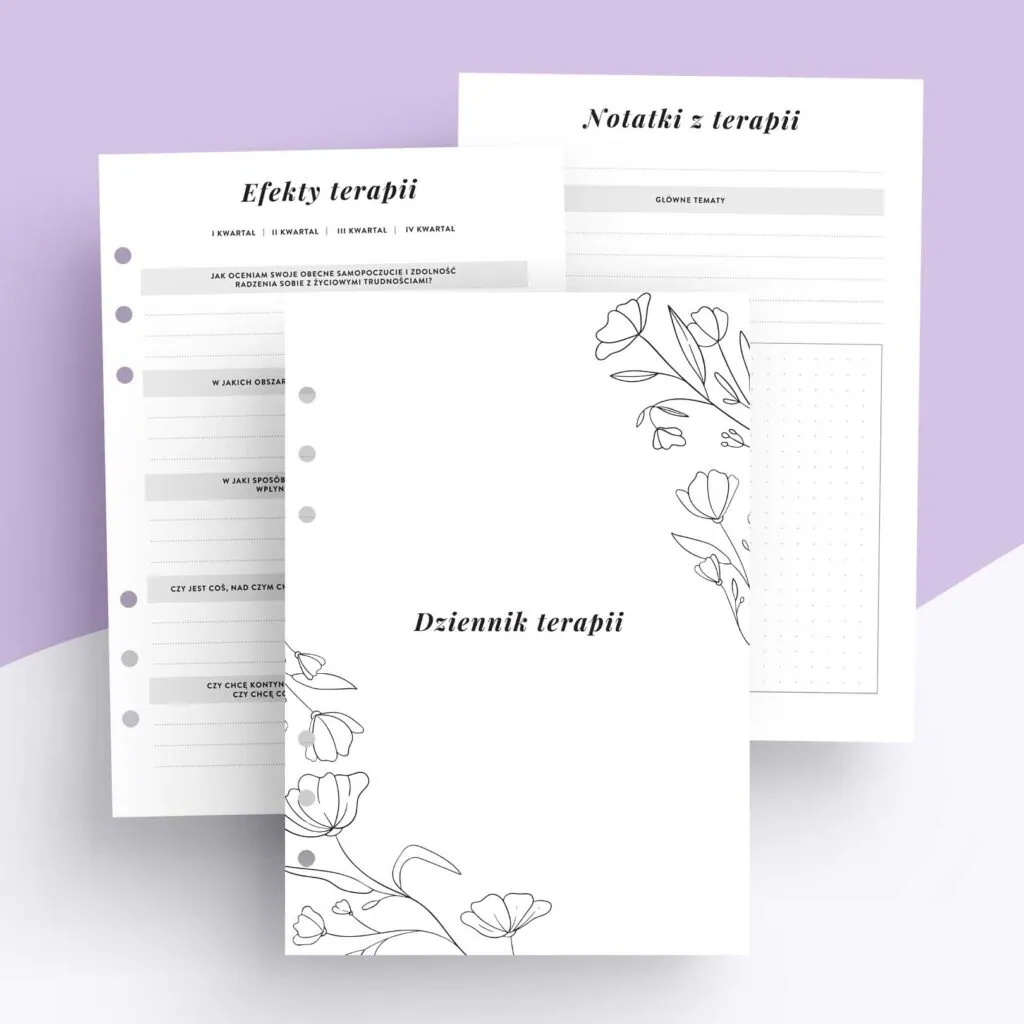 Dziennik terapeutyczny - wkład do organizera