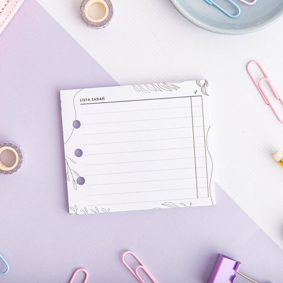 Mini notes do organizera - lista zadań