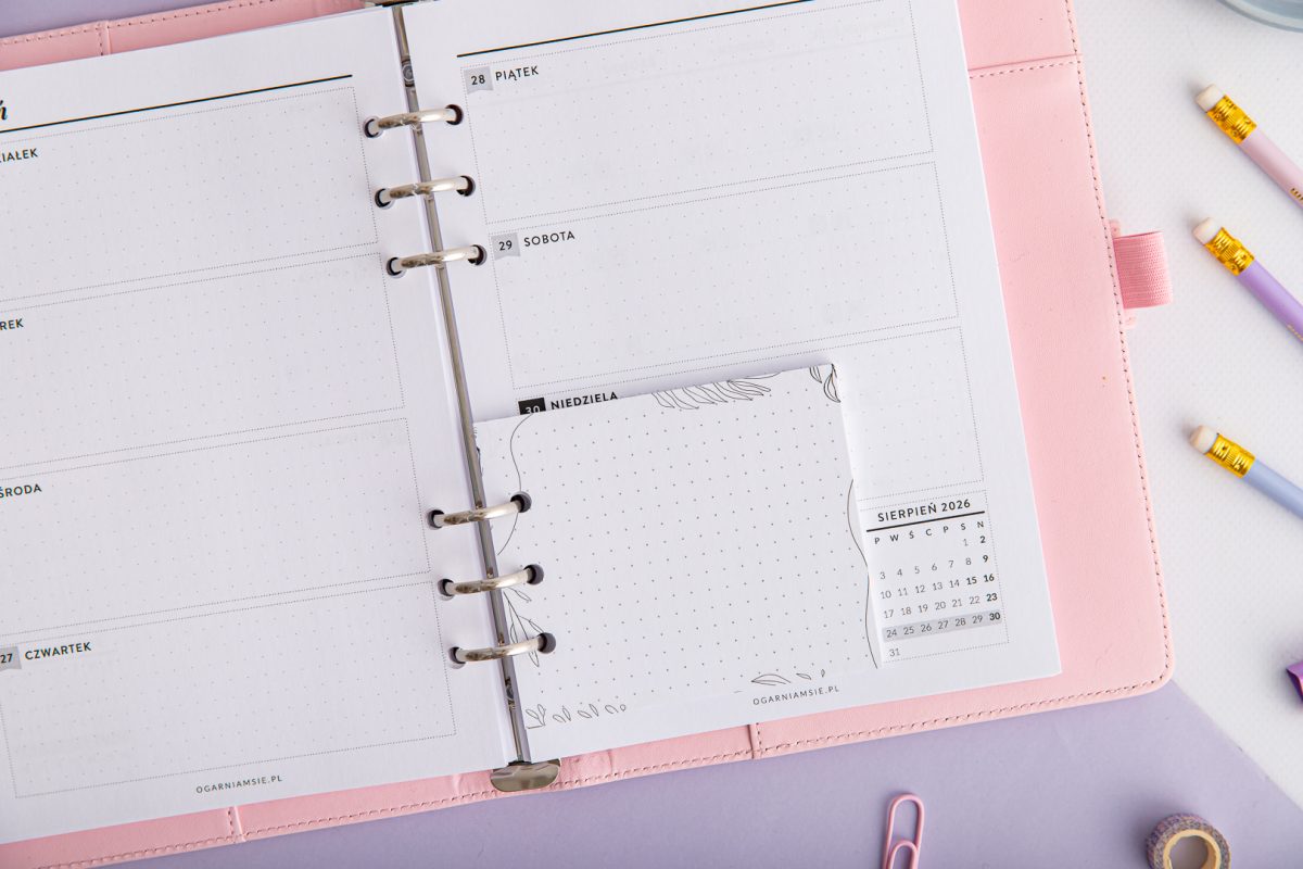 Mini notes do organizera na notatki