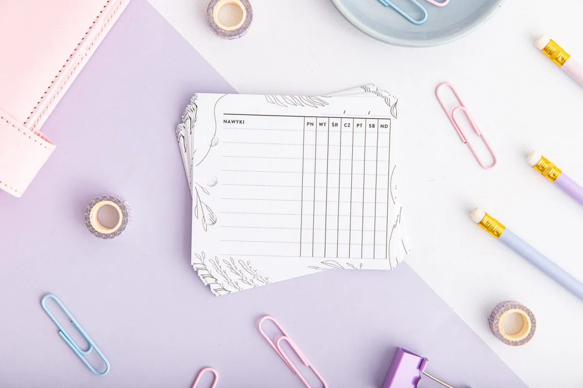 Mini notes do organizera - na zapisanie nawyków