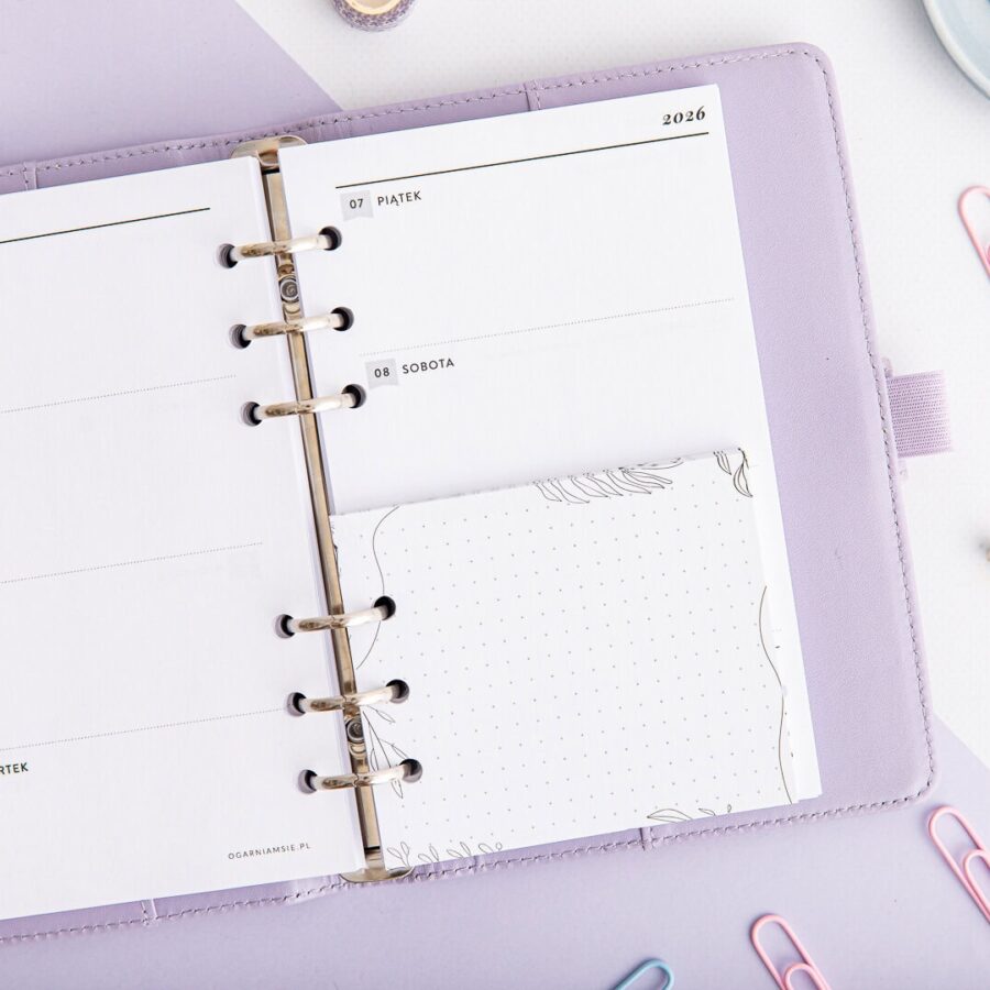 Mini notes do organizera w kropki na notatki