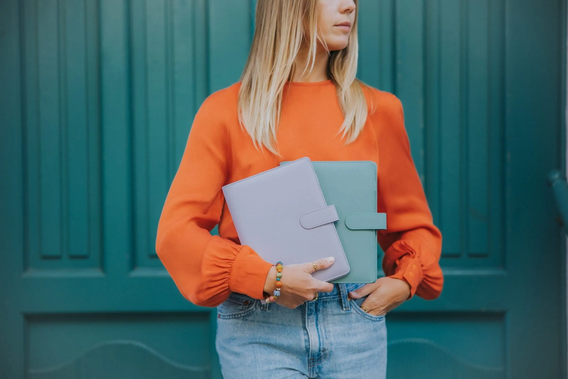 Organizer Ogarniam Się z fioletową i szałwiową okładką