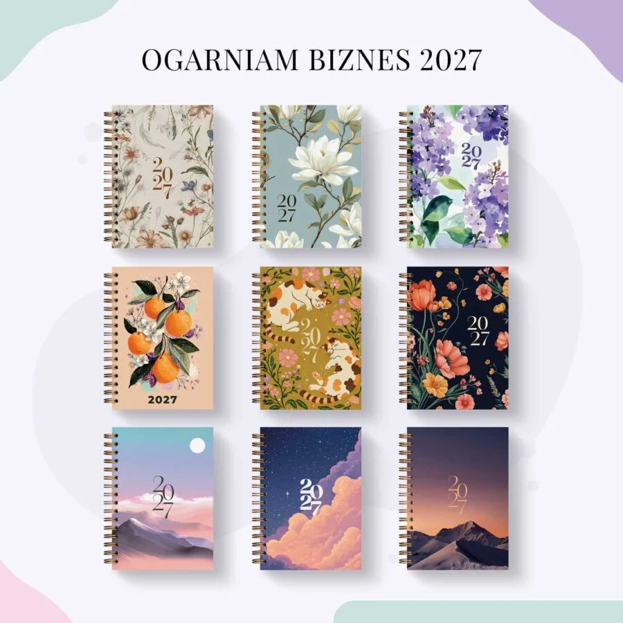 Okładki planera Ogarniam Biznes 2027