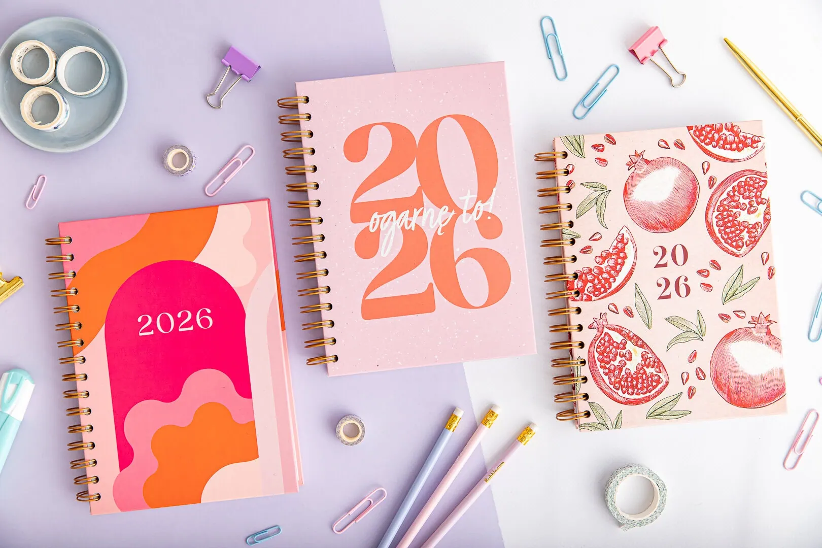 Planer 2026 - kolorowe okładki do wyboru