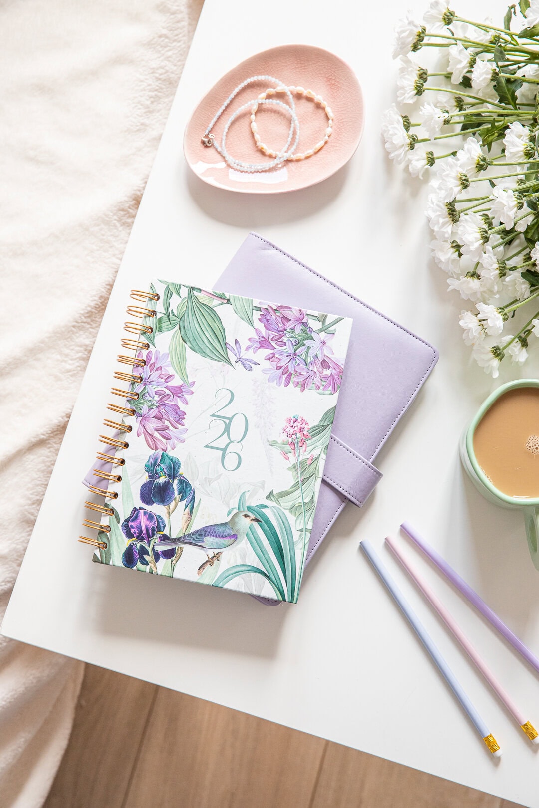 Planer 2026 Rajski Ogród i organizer fioletowy