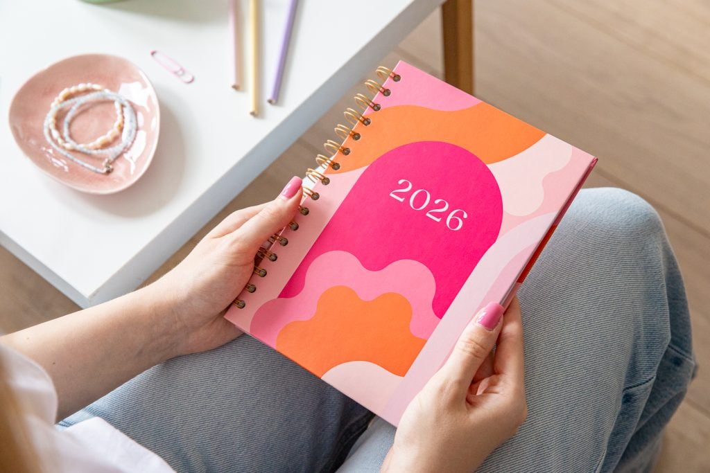 Planer 2026 z okładką Różowa Zorza