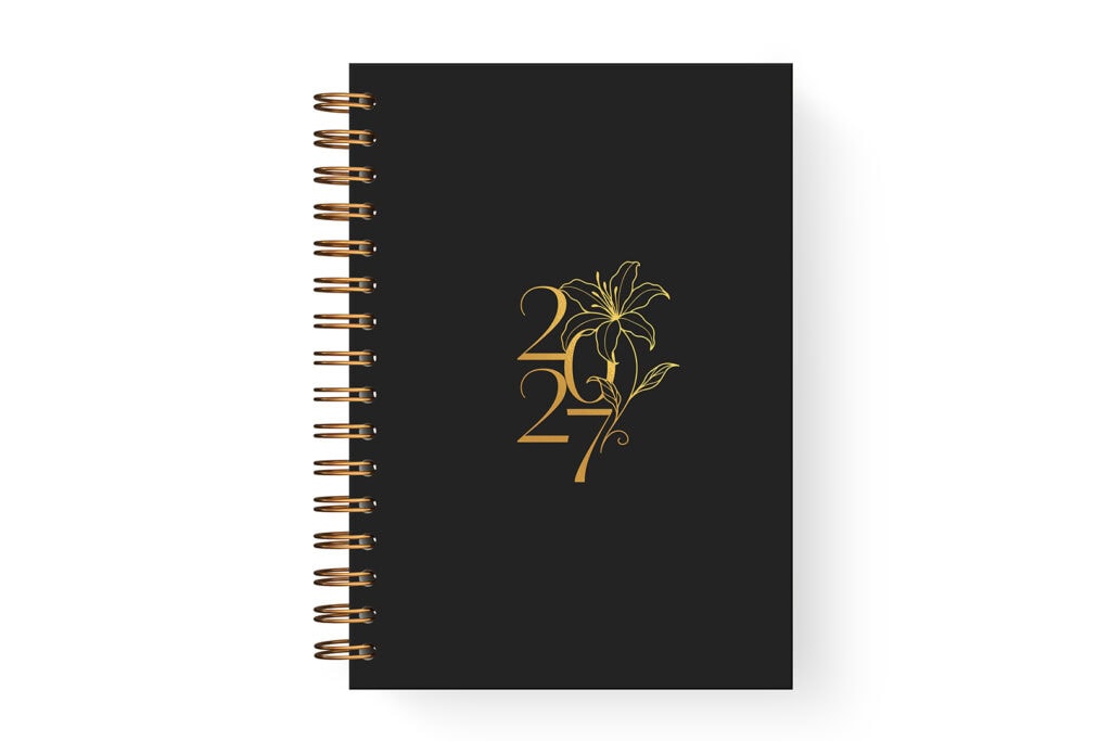 Planer 2027 czarny minimal