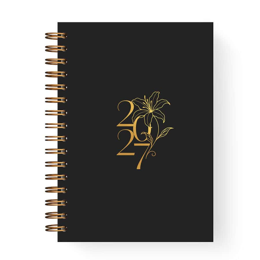 Planer 2027 czarny minimal
