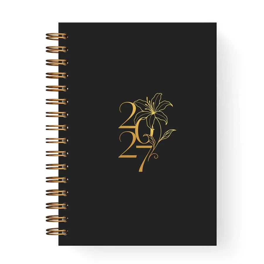 Planer 2027 czarny minimal