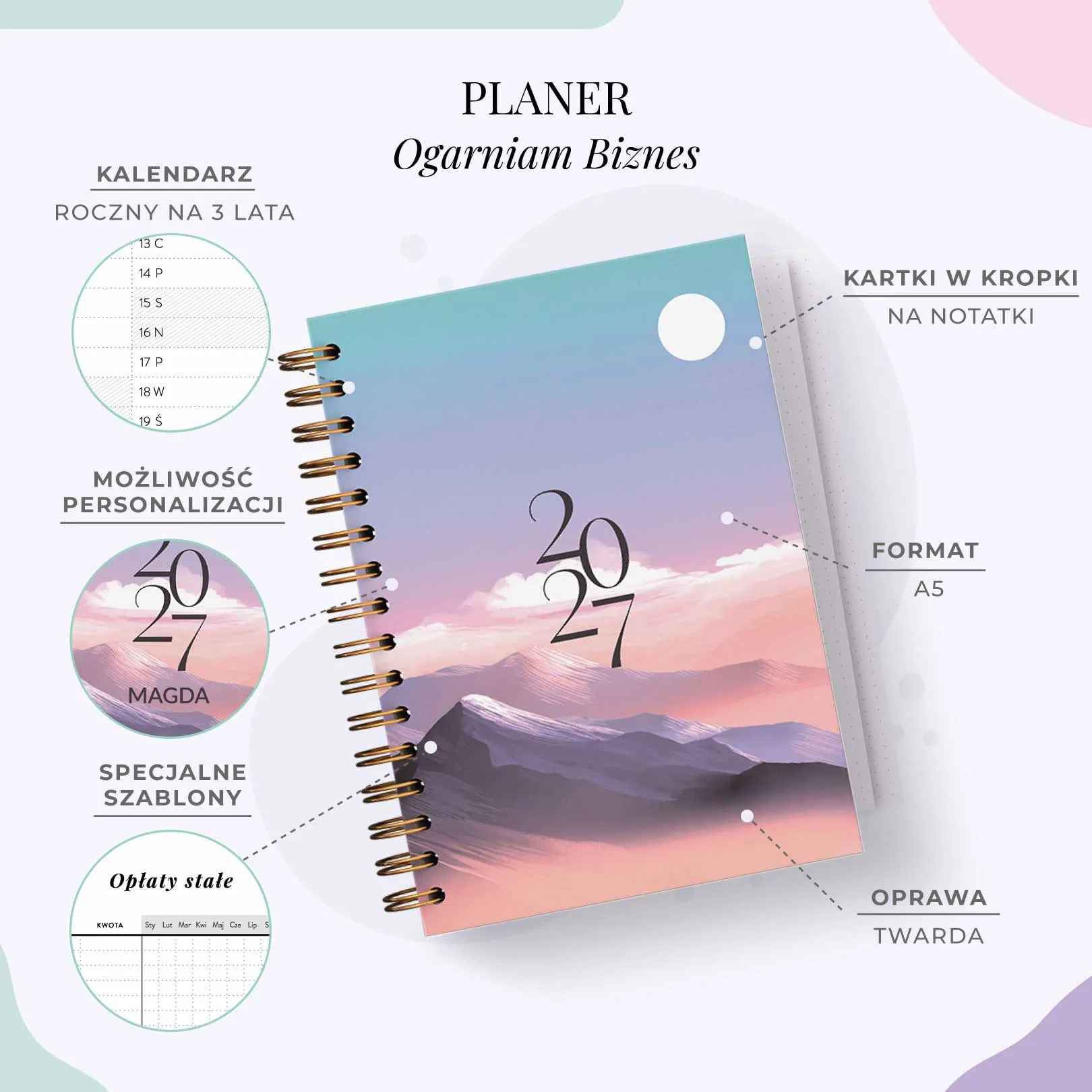 Planer Ogarniam Biznes 2027 - cechy