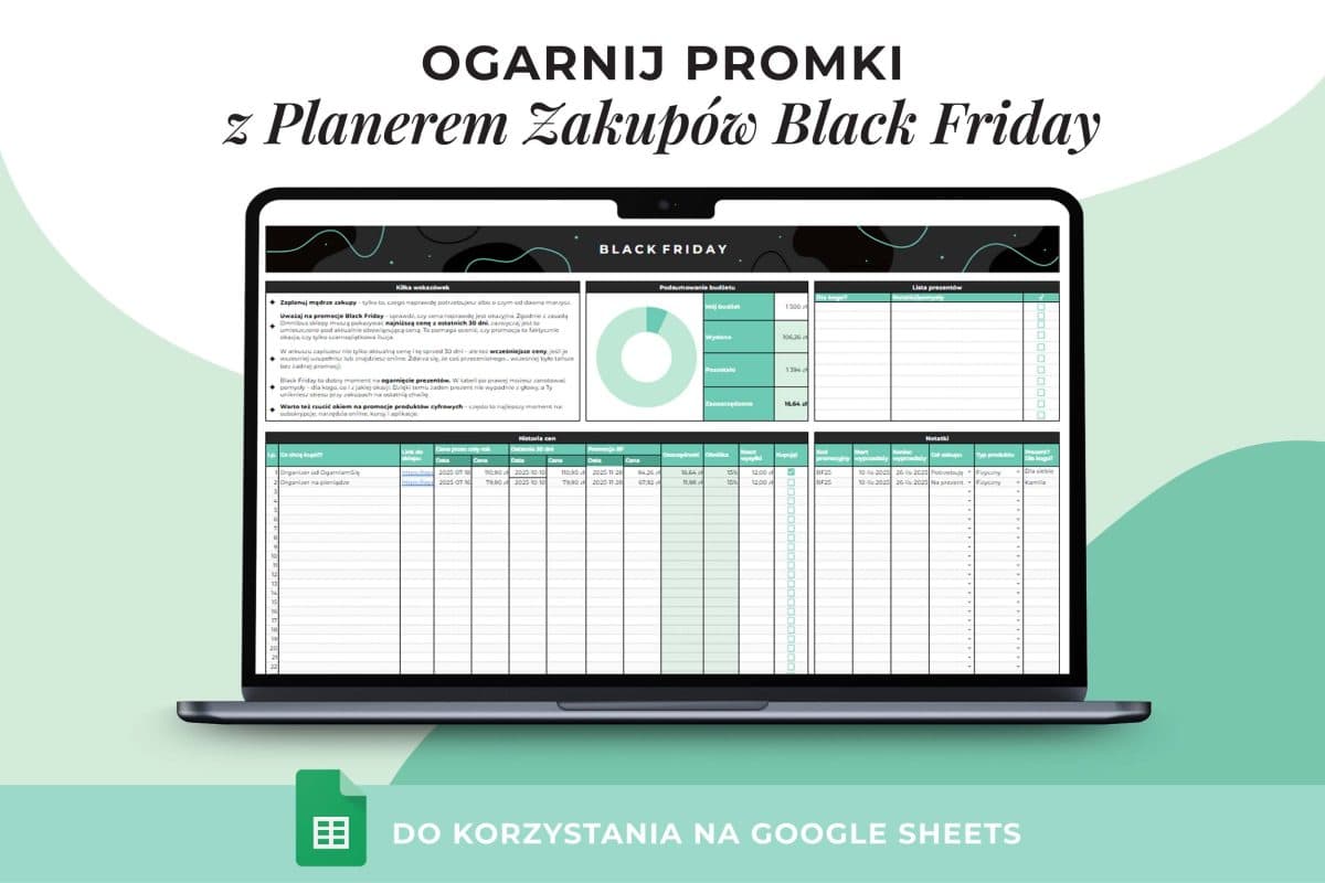 Planer zakupów Black Friday