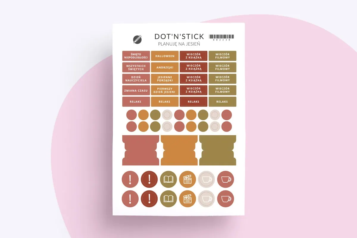Naklejki "Planuję na jesień"