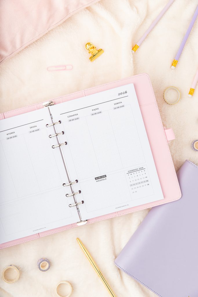 Wkład do organizera 2026 - tydzień w pionie