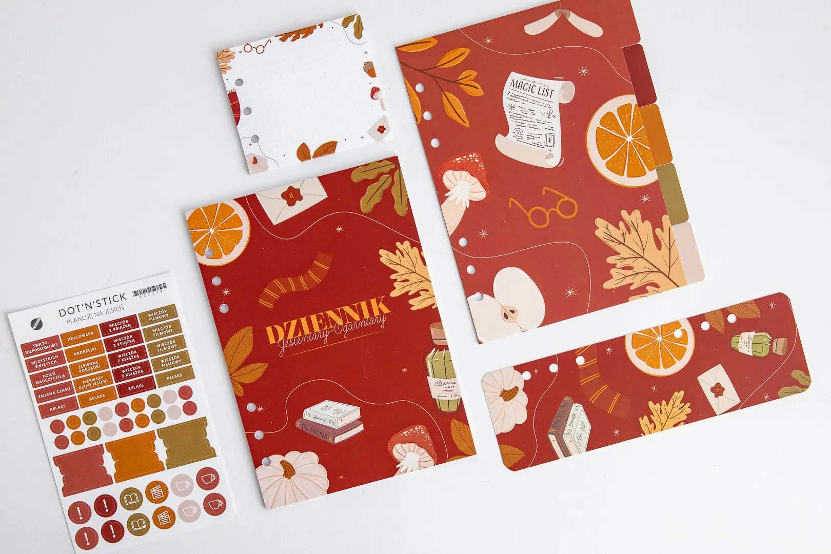 Zestaw kolorowy, jesienny do organizera (2)