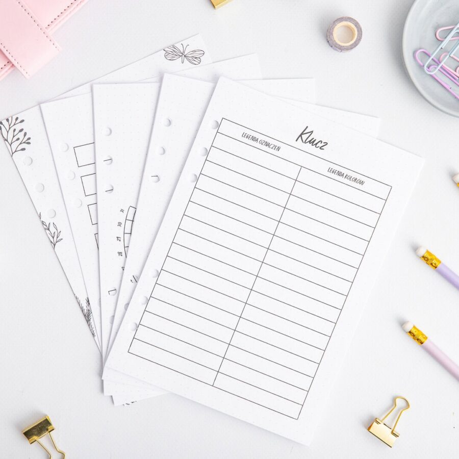 Bullet Journal - szablony do organizera