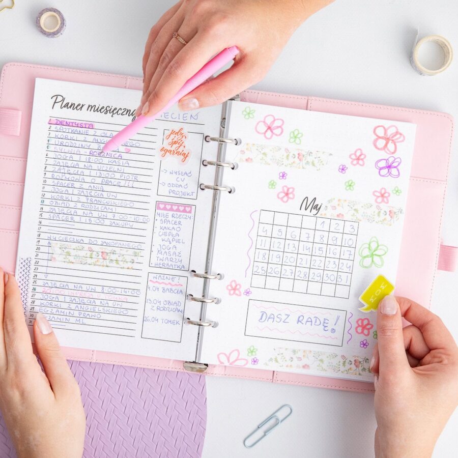 Wkład do organizera Bullet Journal - planer miesięczny
