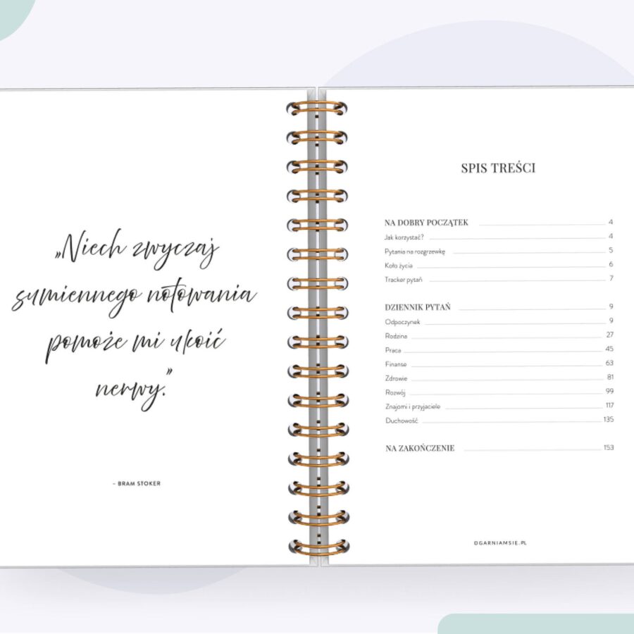 Diary ogarniary - cechy