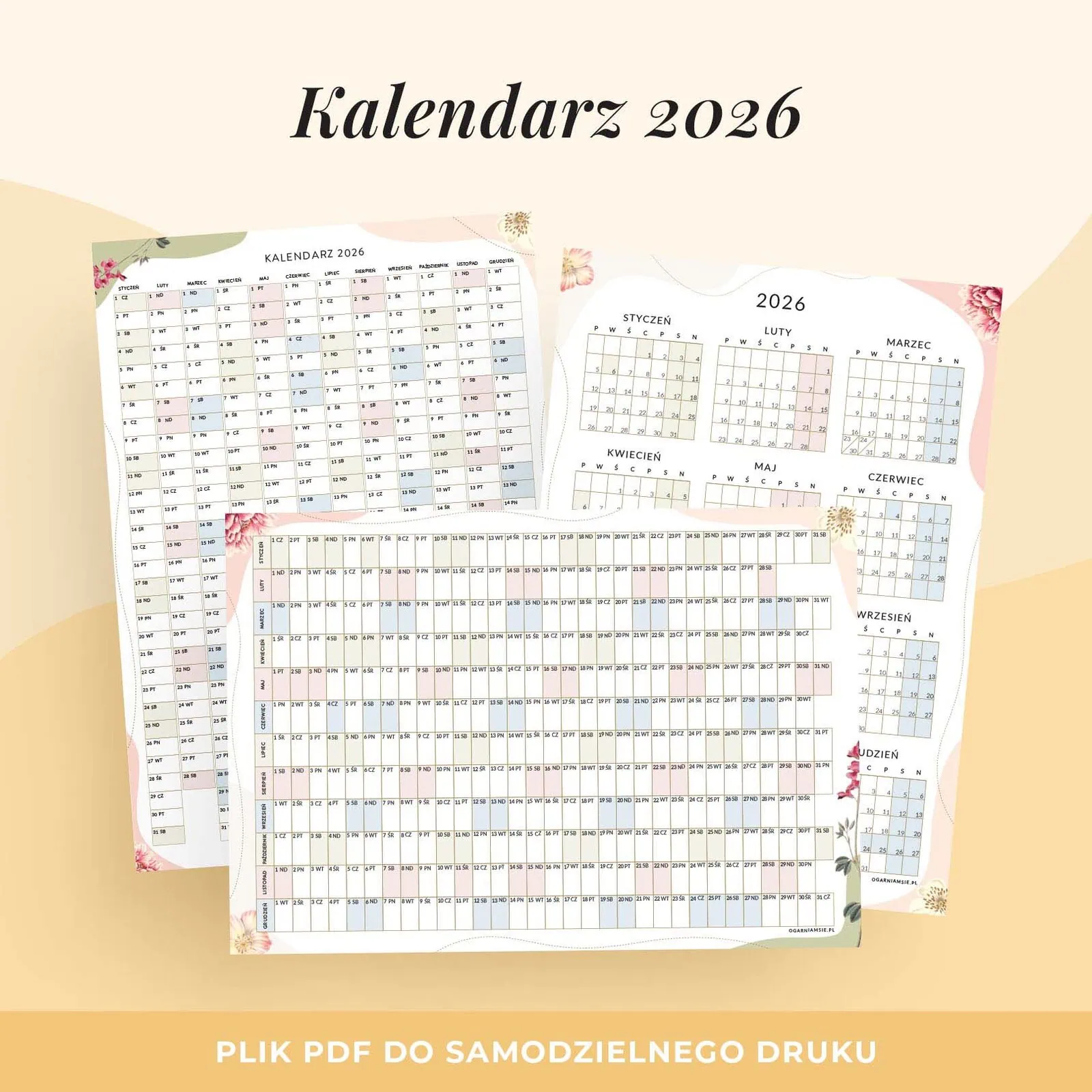 Kalendarz 2026 do druku