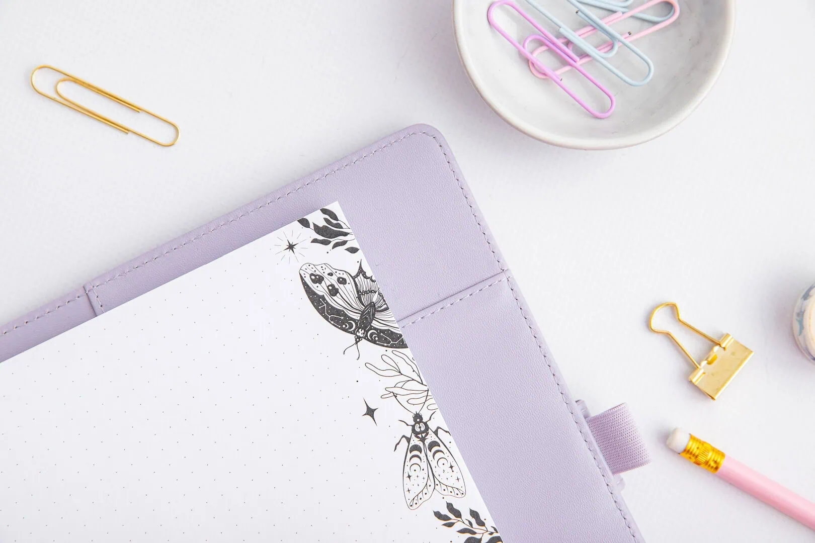 Kartki w kropki A5 z motywem Magiczna Noc