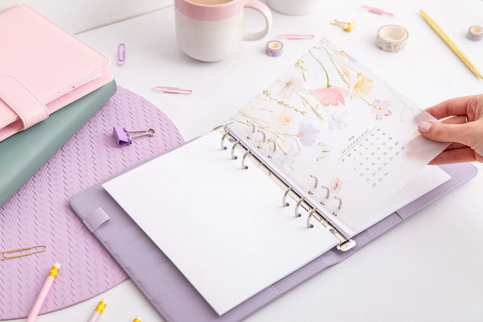 Kwiatowa, transparentna przekładka do organizera