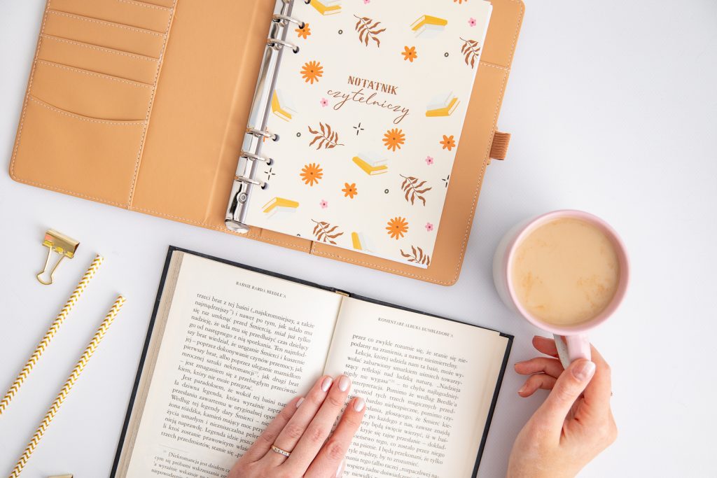 Notatnik czytelniczy - strona tytułowa do organizera