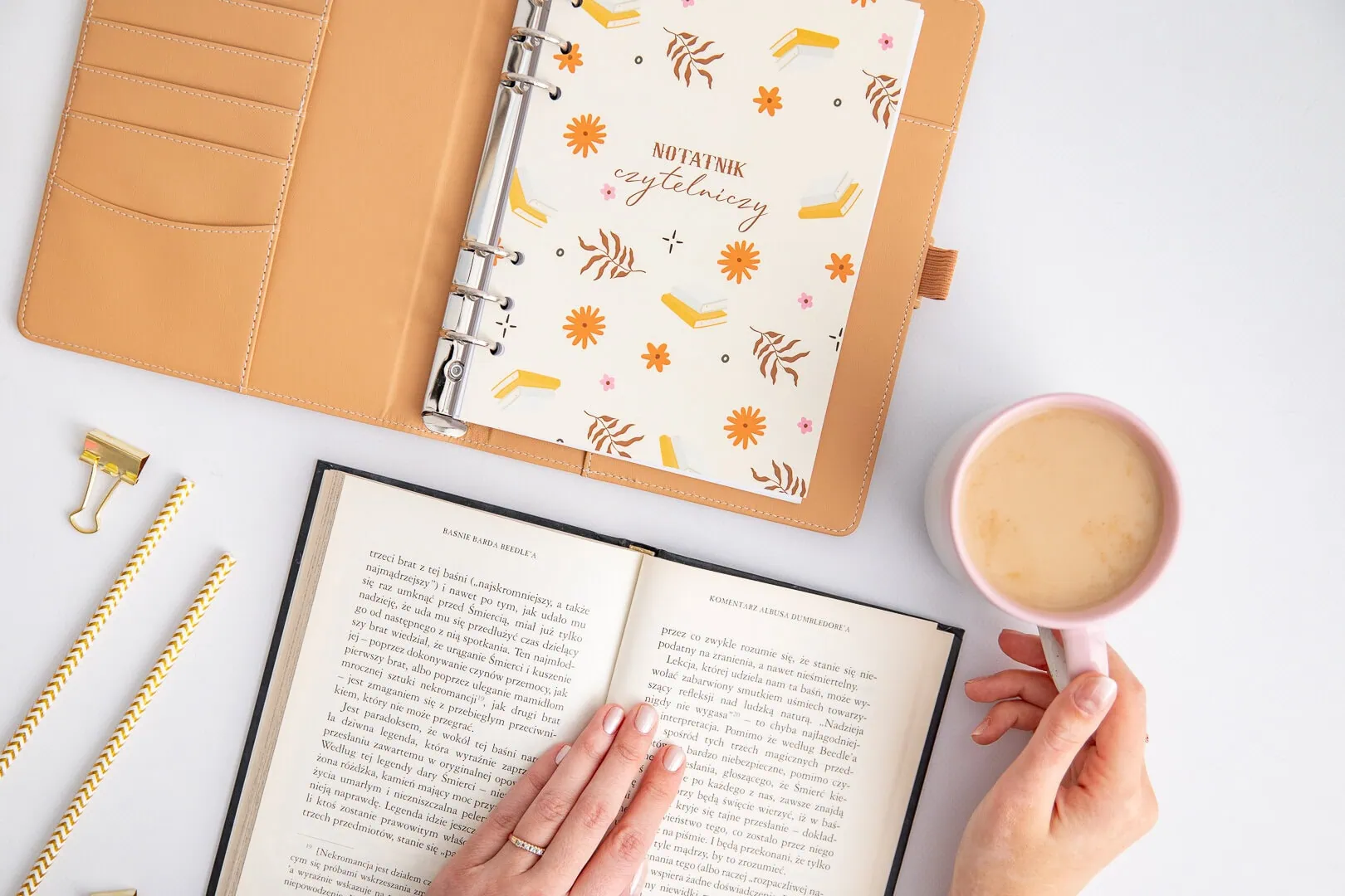 Notatnik czytelniczy - strona tytułowa do organizera