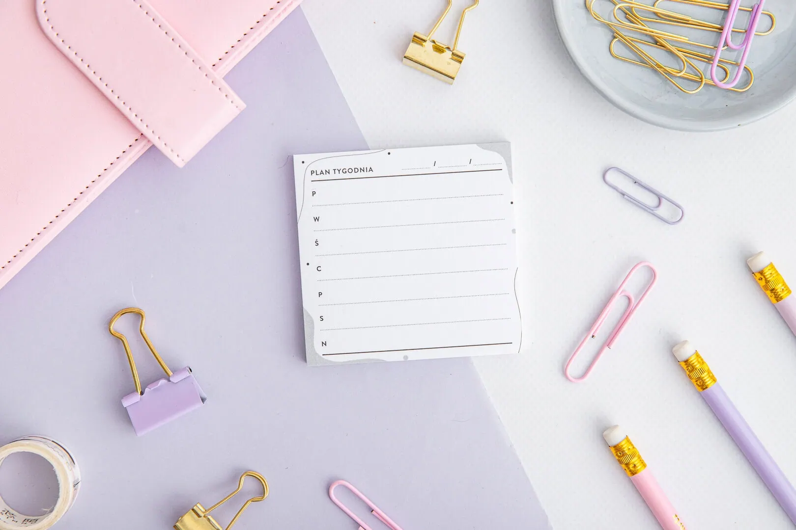 Notes samoprzylepny OgarniamSię – Plan tygodnia