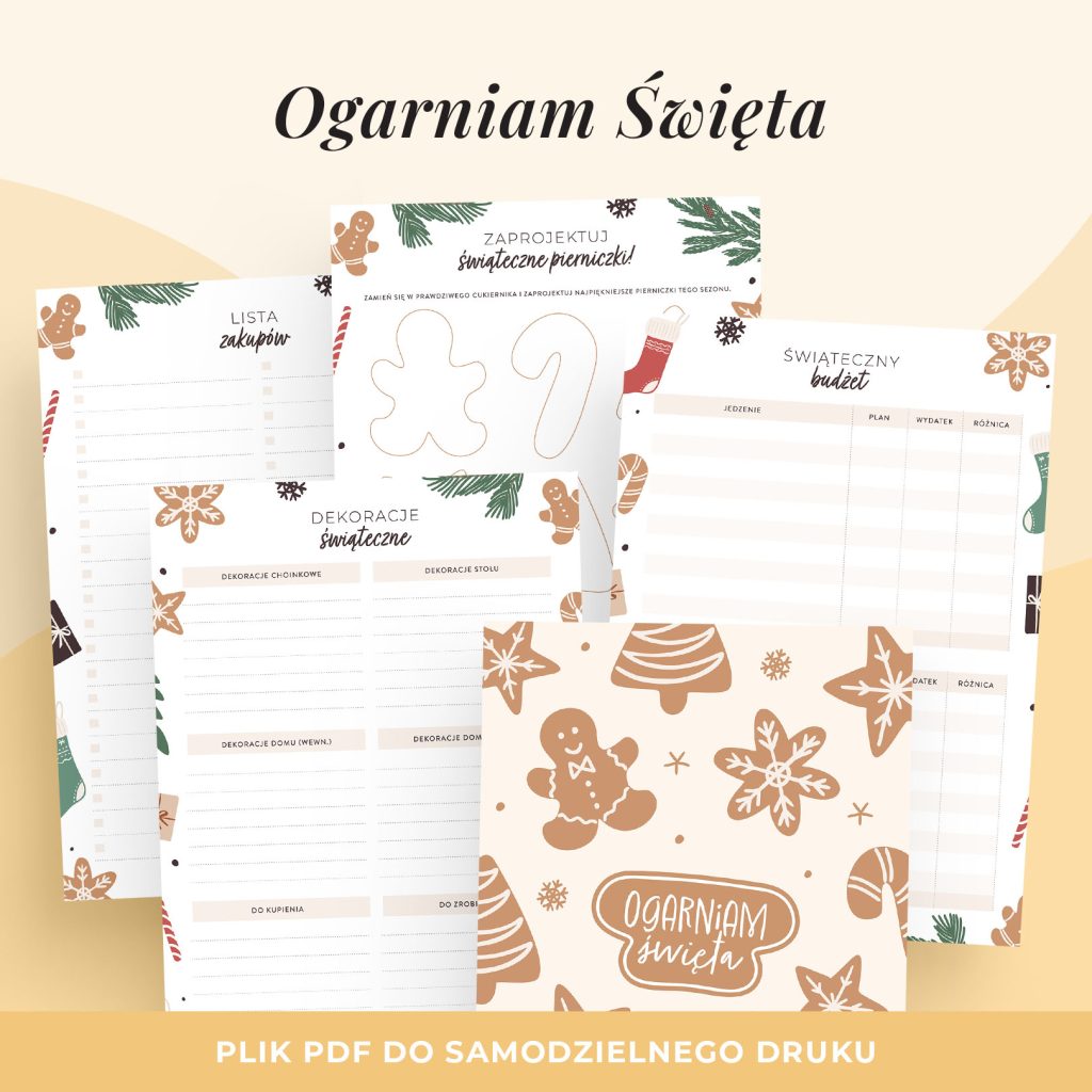 Ogarniam Święta – wkłady do organizera do druku